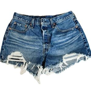 Levi's 501 Distressed Jean Shorts